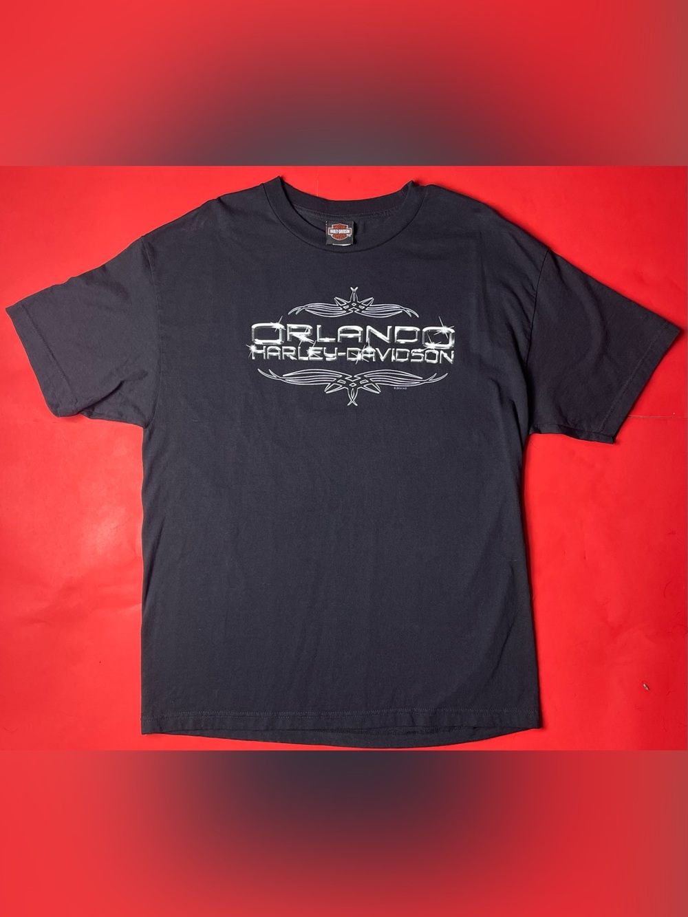 Harley-Davidson Black Short Sleeve Logo Tee with Silver Graphic